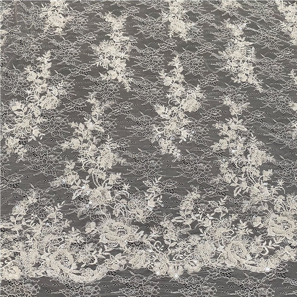 2023 Nigeria Laces Red Guipure Beads Lace Embroidery Fabric With Sequins And Pearls Aso Ebi For African Wedding