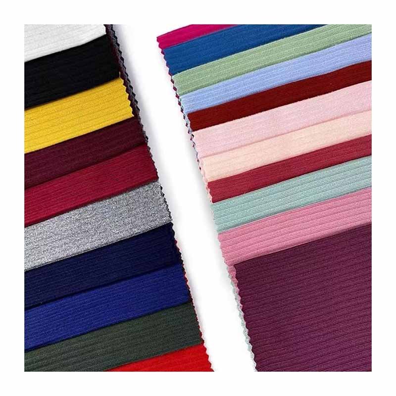 Super Soft Rayon Rib 91 Rayon 9 Spandex Knitted Fabric for T-shirt Underwear