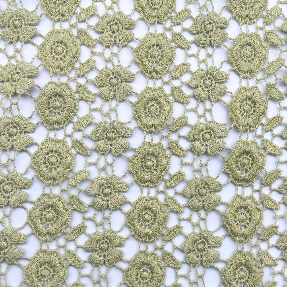 High quality stock water-soluble embroidery flower fabric hollow out cotton lace fabric with holes guipure embroidery fabric
