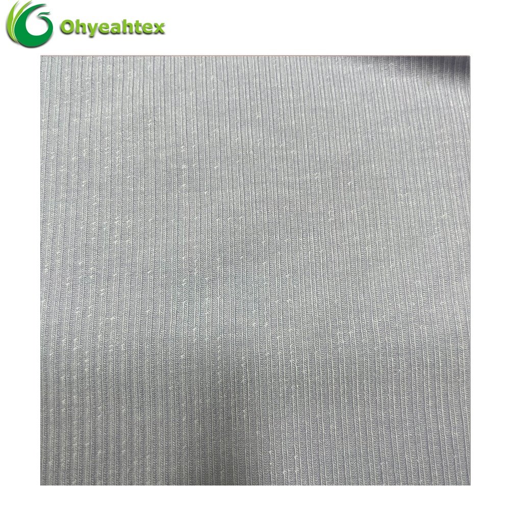 New Arrival Knit 2x2 Rib Modal Acetate Blend Micro Modal Fabric Ribbed For Neckline