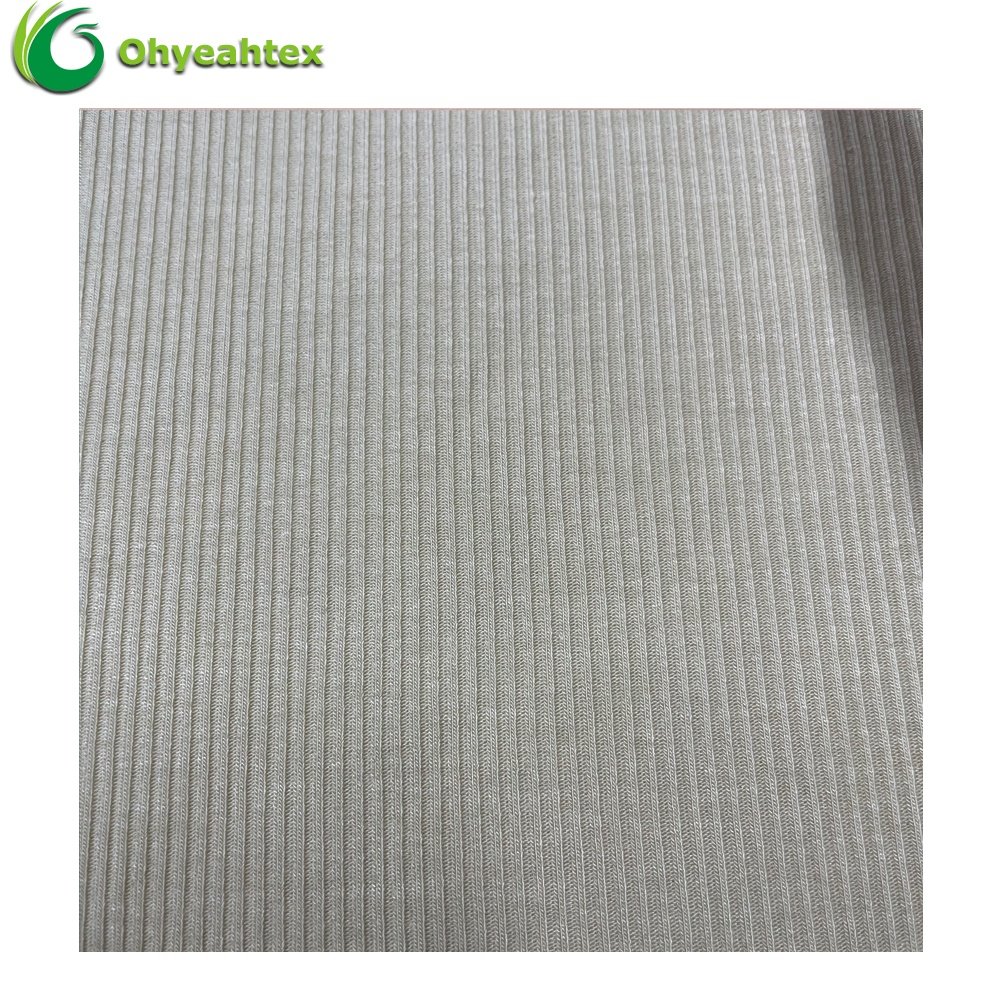 New Arrival Knit 2x2 Rib Modal Acetate Blend Micro Modal Fabric Ribbed For Neckline
