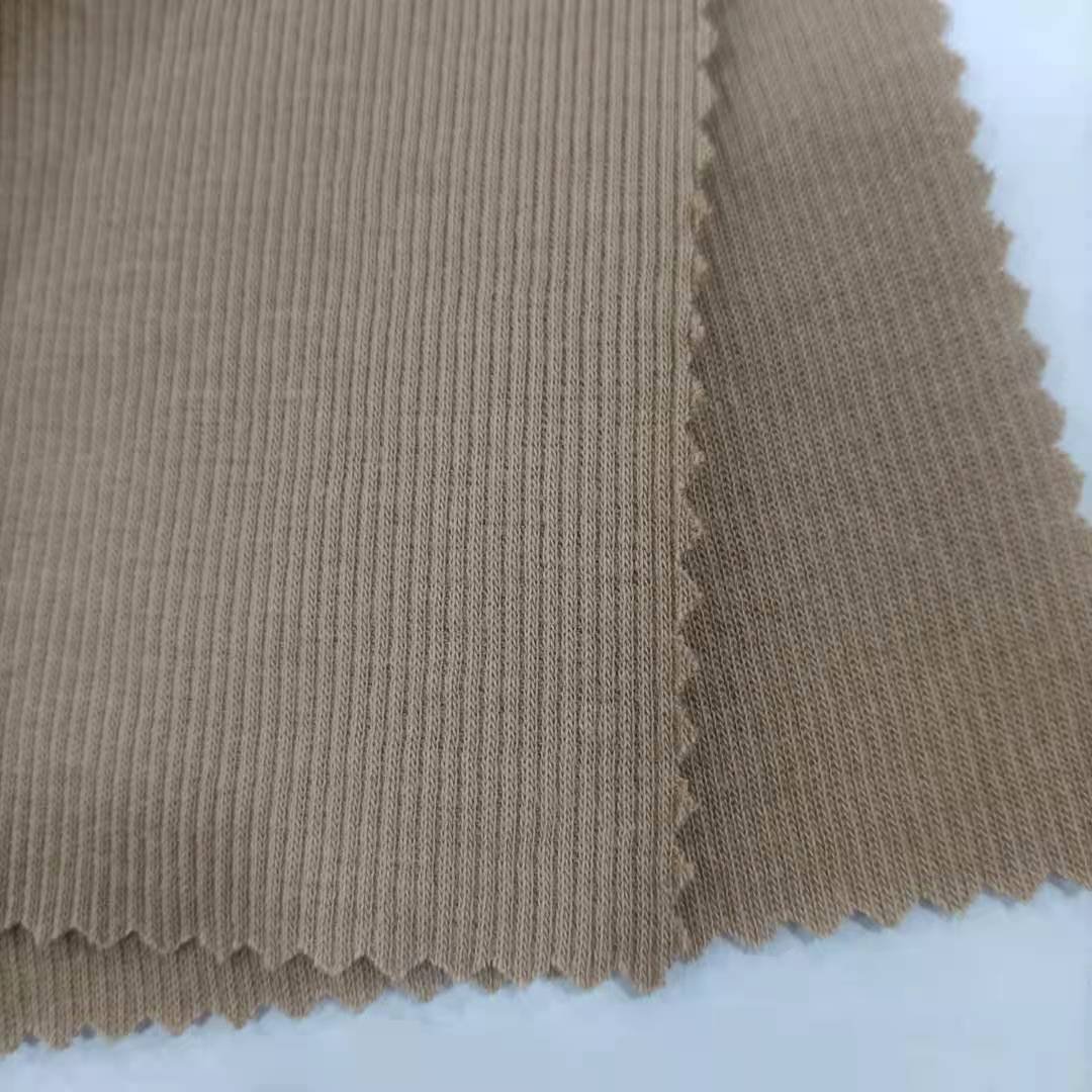 Fashion breathable and soft 100% Organic cotton French Rib knitted fabric