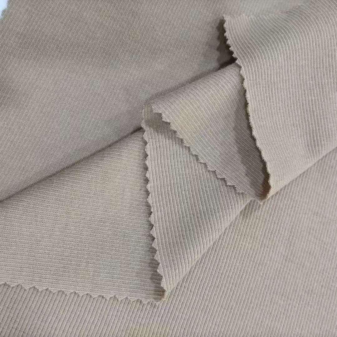 Fashion breathable and soft 100% Organic cotton French Rib knitted fabric