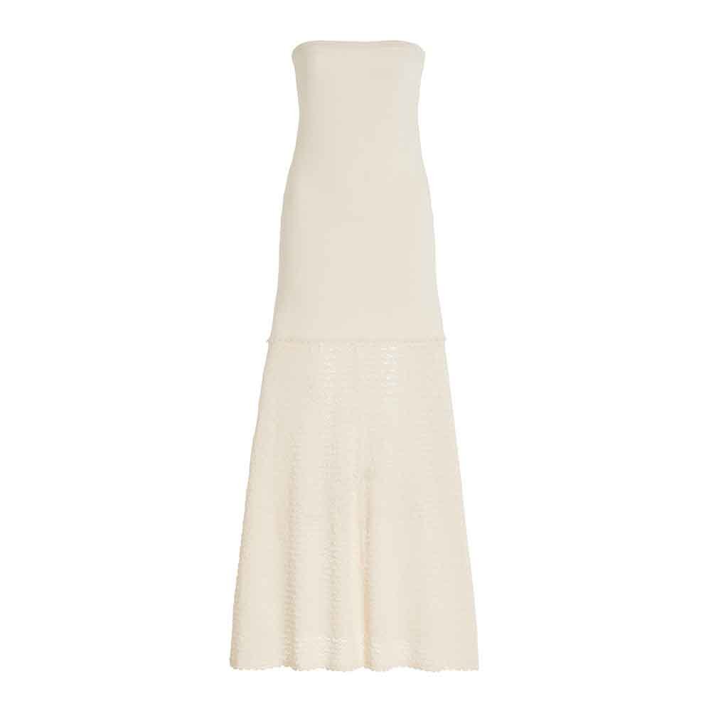 Knitwear Manufacturer Custom Spring Summer Autumn Winter Elegant Party lace Off Shoulder Bodycon Knit Maxi Dress