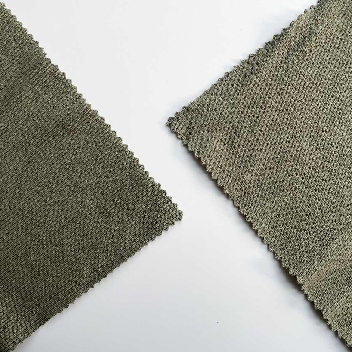 27%cotton 5%spandex Bamboo Rib Fabric Cotton Spandex High Quality 380GSM 68%bamboo 2*2 Tshirt Fabric Knitted Plain Dyed NE32+40D