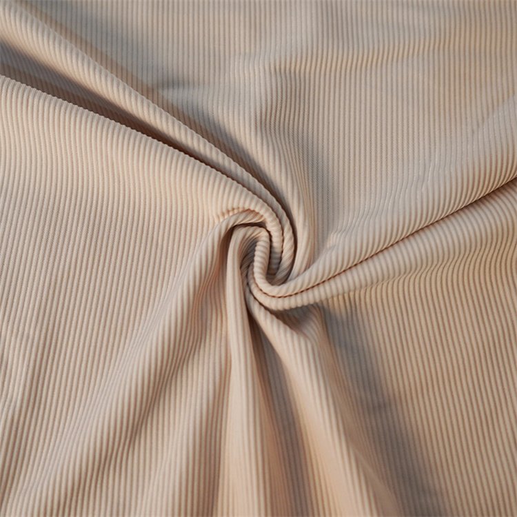 12 Spandex Fabric for Swimwear Underwear Fitness Legging Sportswear 2*2 Rib 88 Polyester Activewaer Yogawear Strip Knit 100D TW