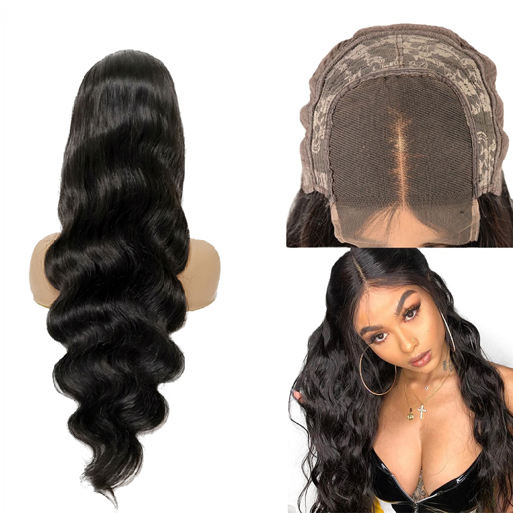 Wholesale Body Wave lace Closure wig 4x4 Human Hair Wigs, Cheap Virgin Brazilian Cuticle Aligned Lace Closure front Hair Wigs