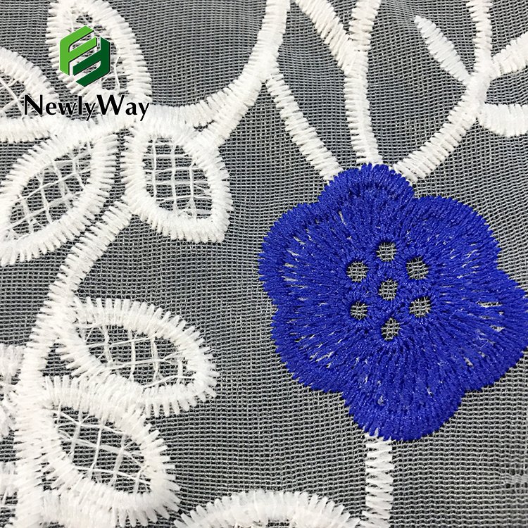 Factory Direct Selling Embroidery Color Milk Silk Lace Fabric High Quality French Lace Fabric With Beads For Women Garment Party