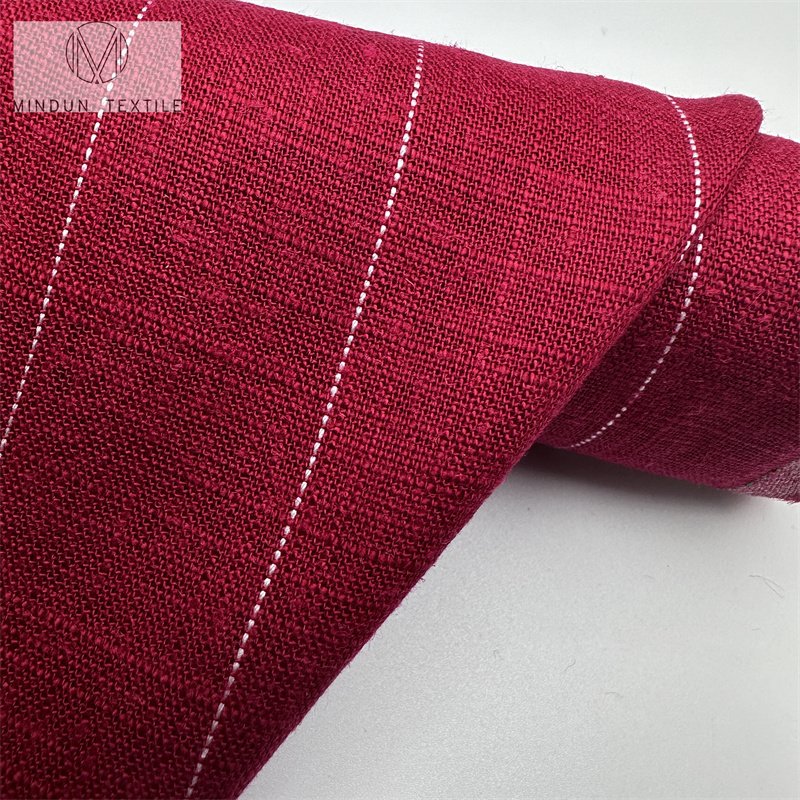 Mindun Stock Lot Free Sample In Plain Dyed 100 Linen Fabric Cotton Digital 70%rayon Fabric Printing Fabric For Garment
