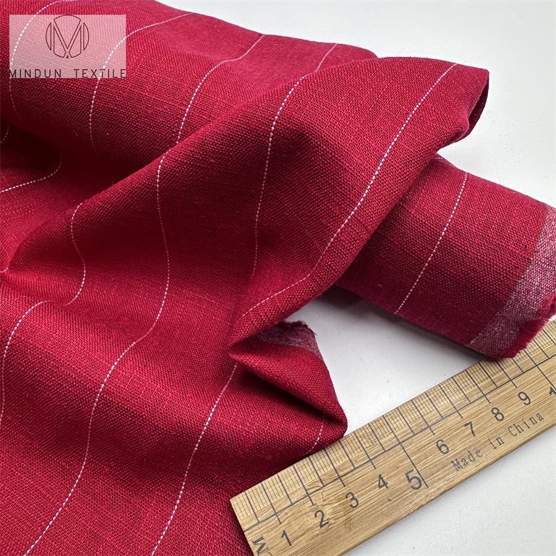 Mindun Stock Lot Free Sample In Plain Dyed 100 Linen Fabric Cotton Digital 70%rayon Fabric Printing Fabric For Garment