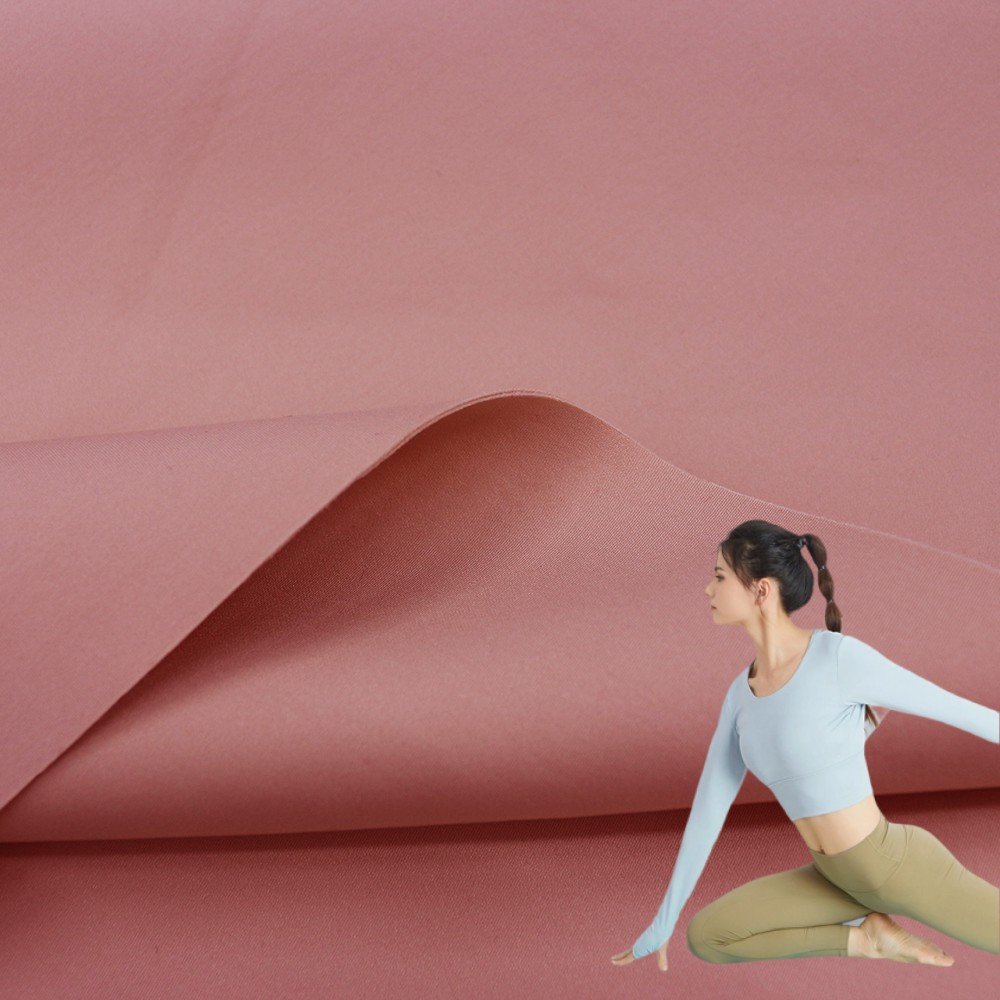 Comfortable Fashion Interlock Fabric 78% Polyester 22% Spandex Fabric Double Brushed Fabric for Girls Legging and Swimwear