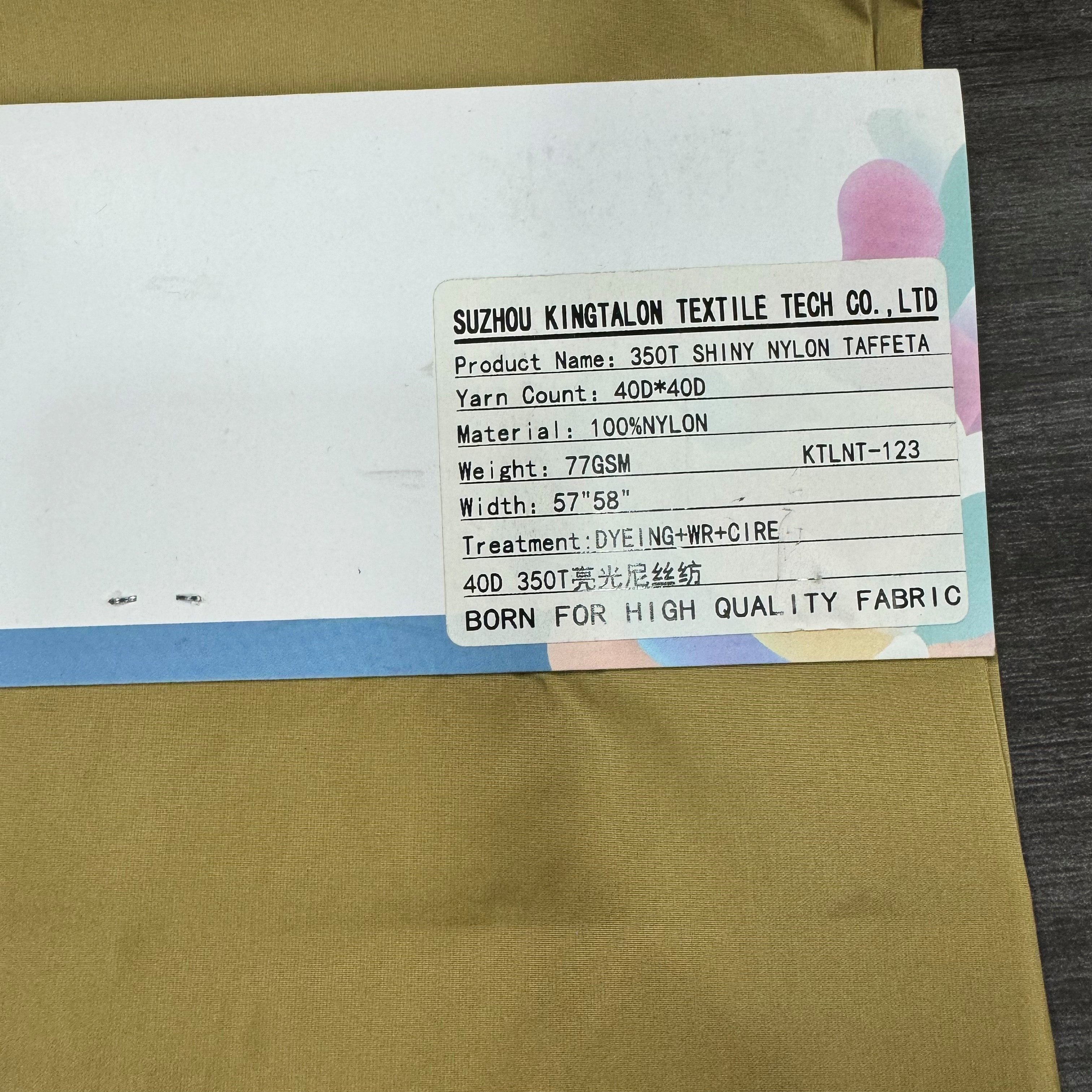 40D*40D NYLON TAFFETA SHINY TASLON FABRIC FOR WINTER JACKET RECYCLED/ECO- FABRIC FOR DOWNJACKET
