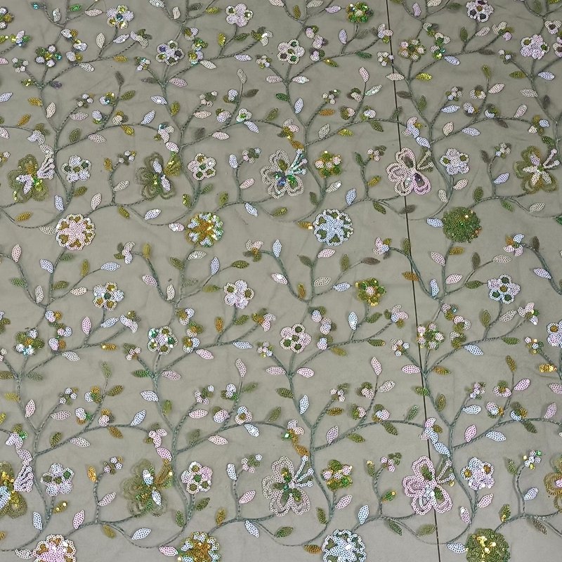 african sequined embroidery fabric competitive price gril tulle lace fabric