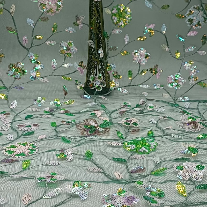 african sequined embroidery fabric competitive price gril tulle lace fabric