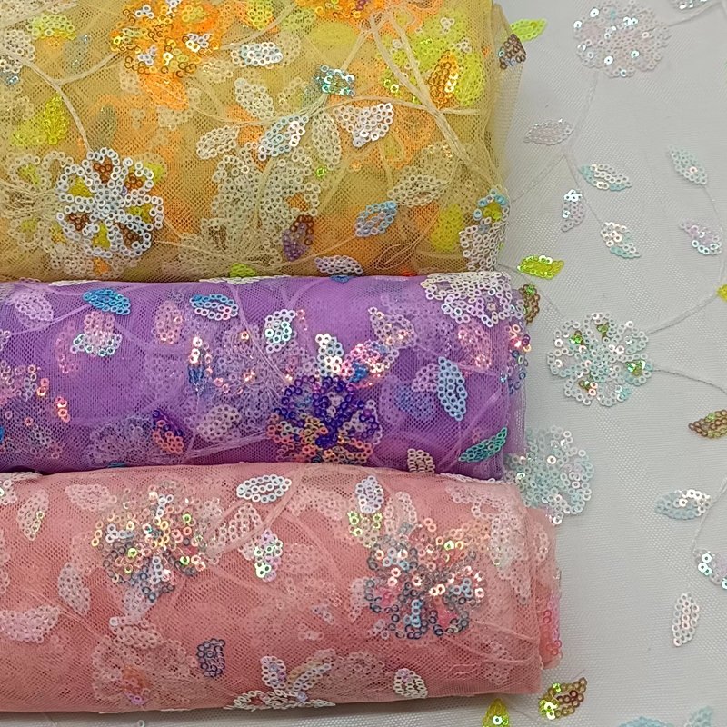 african sequined embroidery fabric competitive price gril tulle lace fabric