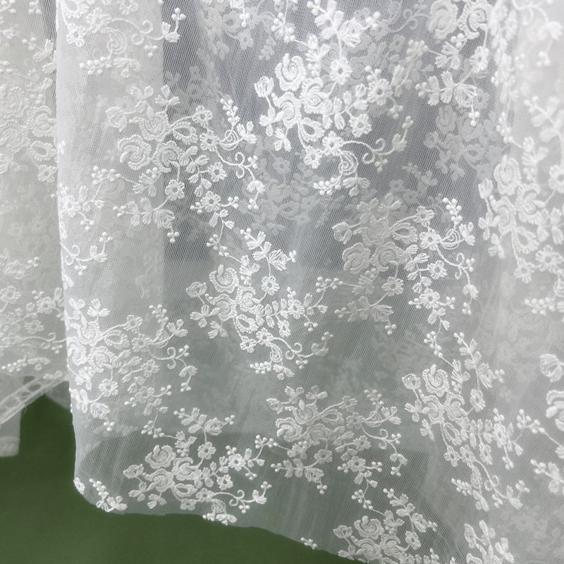 High Quality 100%polyester Dot Jacquard Embroidery Style Cotton Jacquard Embroidery Fabric For Dress