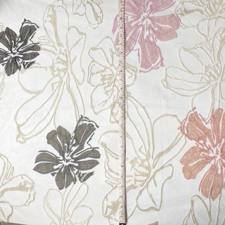 Harvest latest polyamide nylon mesh colorful floral poly yarn embroidery for dress and party wear