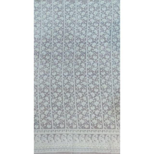quadrille chikankari embroidery fabric