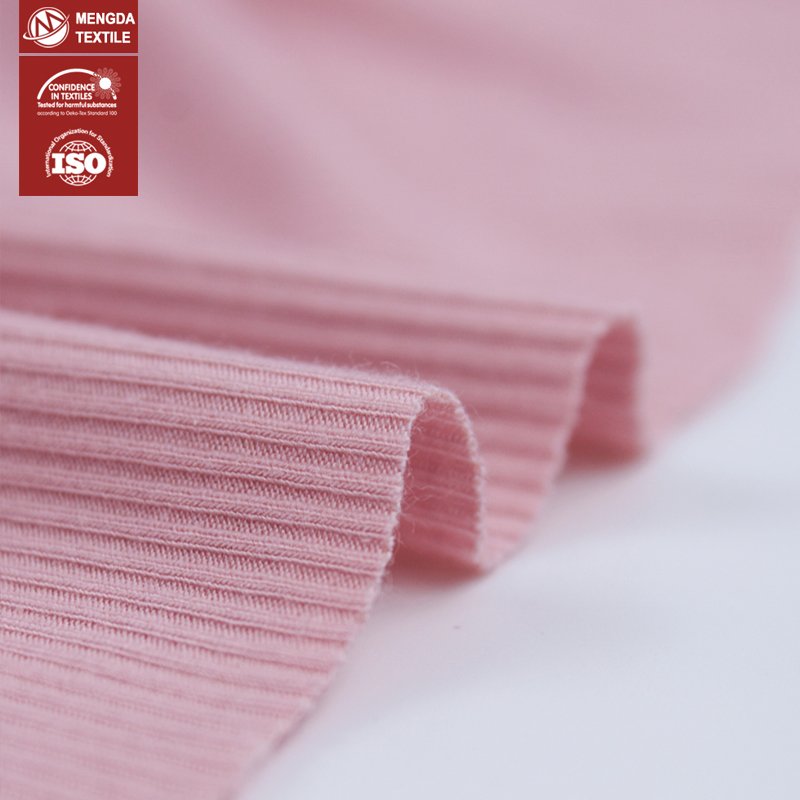 2x2 rib knit 90% rayon viscose with 10 spandex knitted fabric