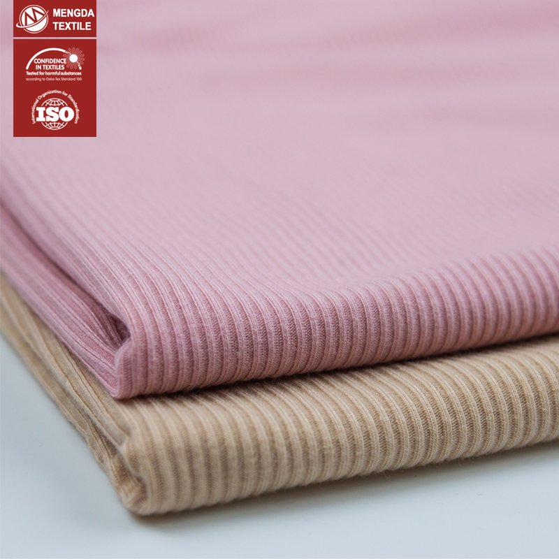 2x2 rib knit 90% rayon viscose with 10 spandex knitted fabric