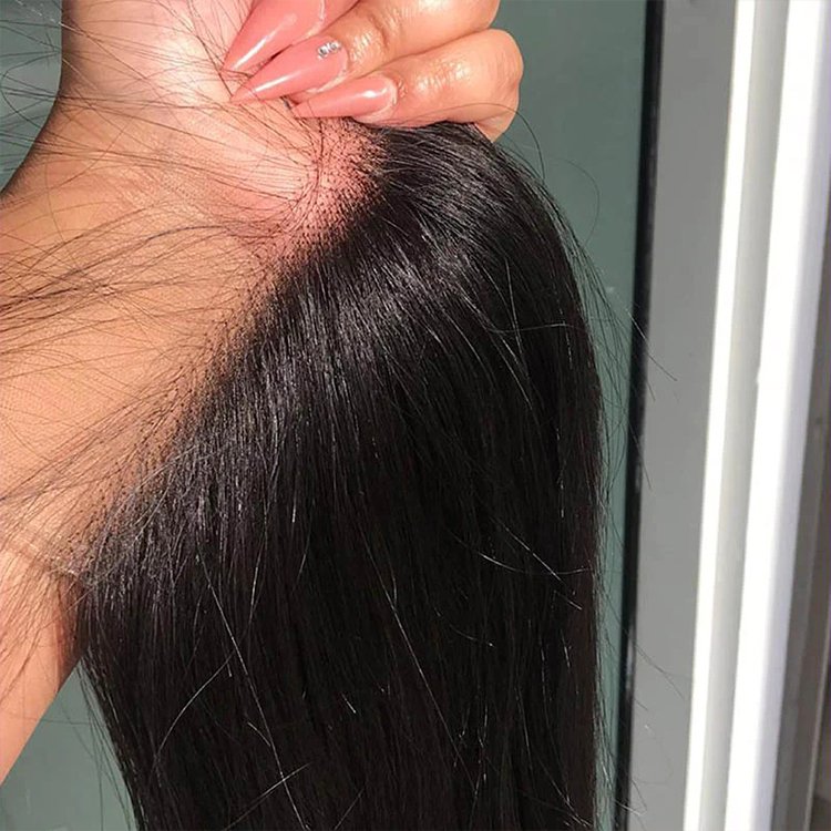 Fast delivery human hair bundles with closure in wholesale price,hd lace closure 5x5 with baby hair