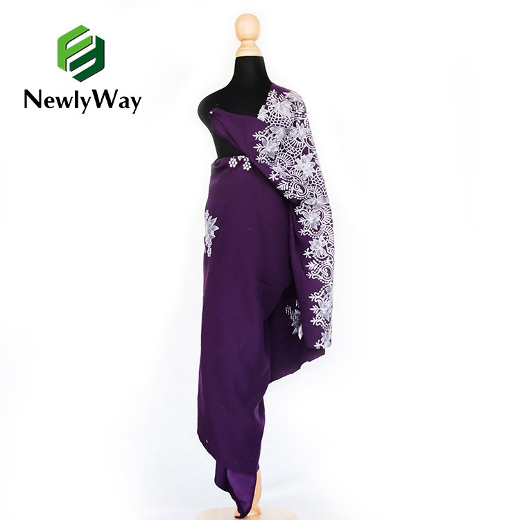 Nigerian woven Fabrics 5 Yards African Fabric 2022 New Embroidery TURKEY Dress Bags Fashion For Dress women girl garment