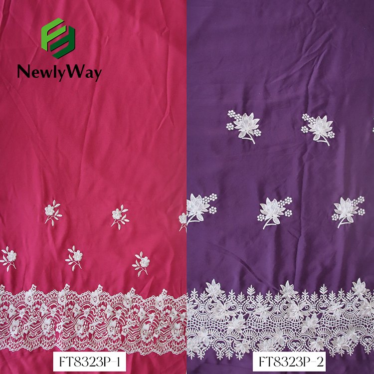 Nigerian woven Fabrics 5 Yards African Fabric 2022 New Embroidery TURKEY Dress Bags Fashion For Dress women girl garment