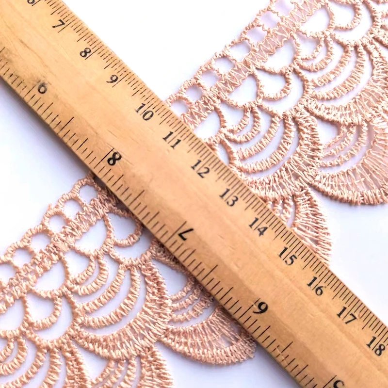 Factory wholesale polyester multi-color embroidery lace fabric clothing decorative material lace trim