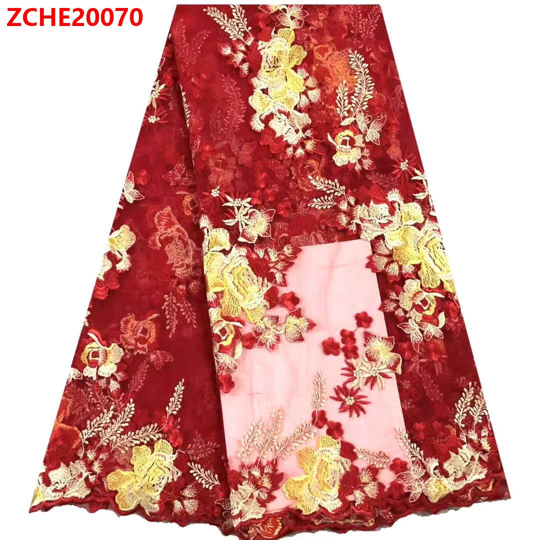 Embroidery Tulle Wedding Evening Dress Design Embroidery 3d Lace Mesh Fabric Flower Manufacturer Good Price Mesh Lace Fabric