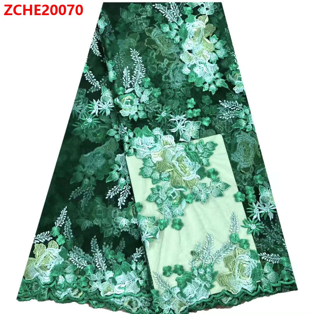 Embroidery Tulle Wedding Evening Dress Design Embroidery 3d Lace Mesh Fabric Flower Manufacturer Good Price Mesh Lace Fabric