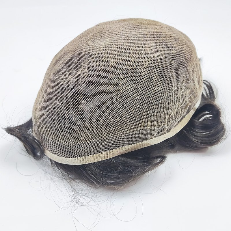 8 x 10 inches Toupee for Men Full Swiss Lace Hairpieces Remy Human Hair Replacement System for hair loss