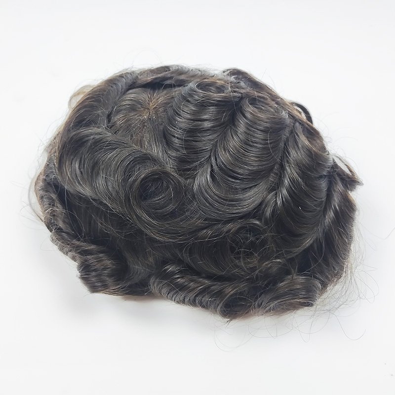 8 x 10 inches Toupee for Men Full Swiss Lace Hairpieces Remy Human Hair Replacement System for hair loss