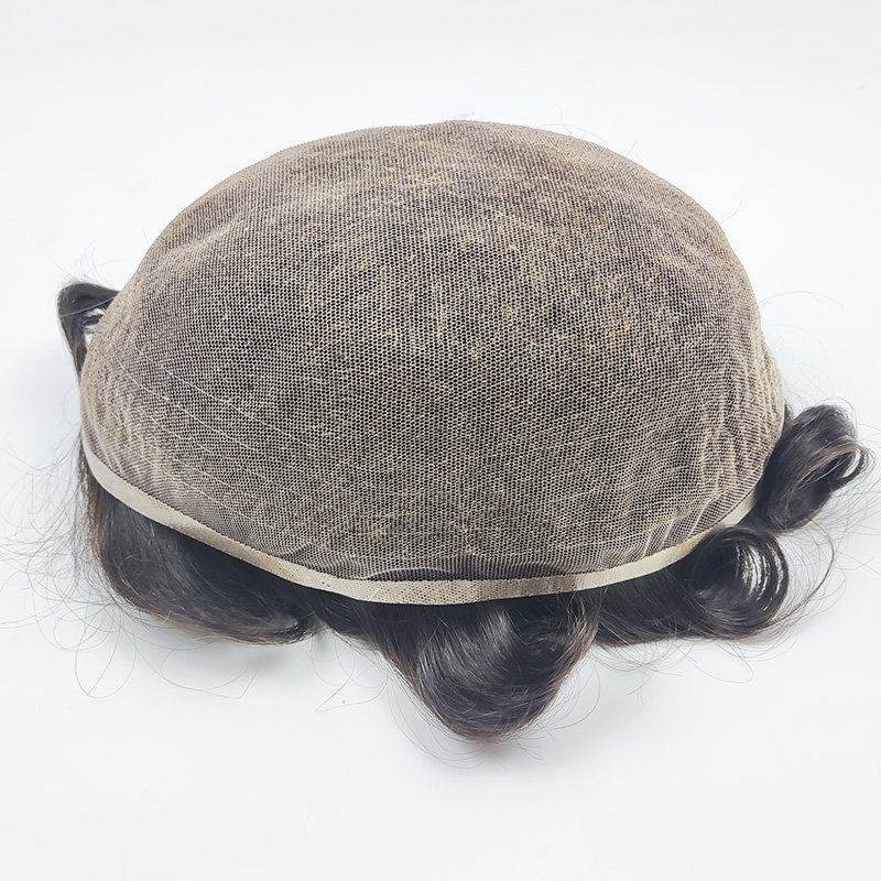 8 x 10 inches Toupee for Men Full Swiss Lace Hairpieces Remy Human Hair Replacement System for hair loss