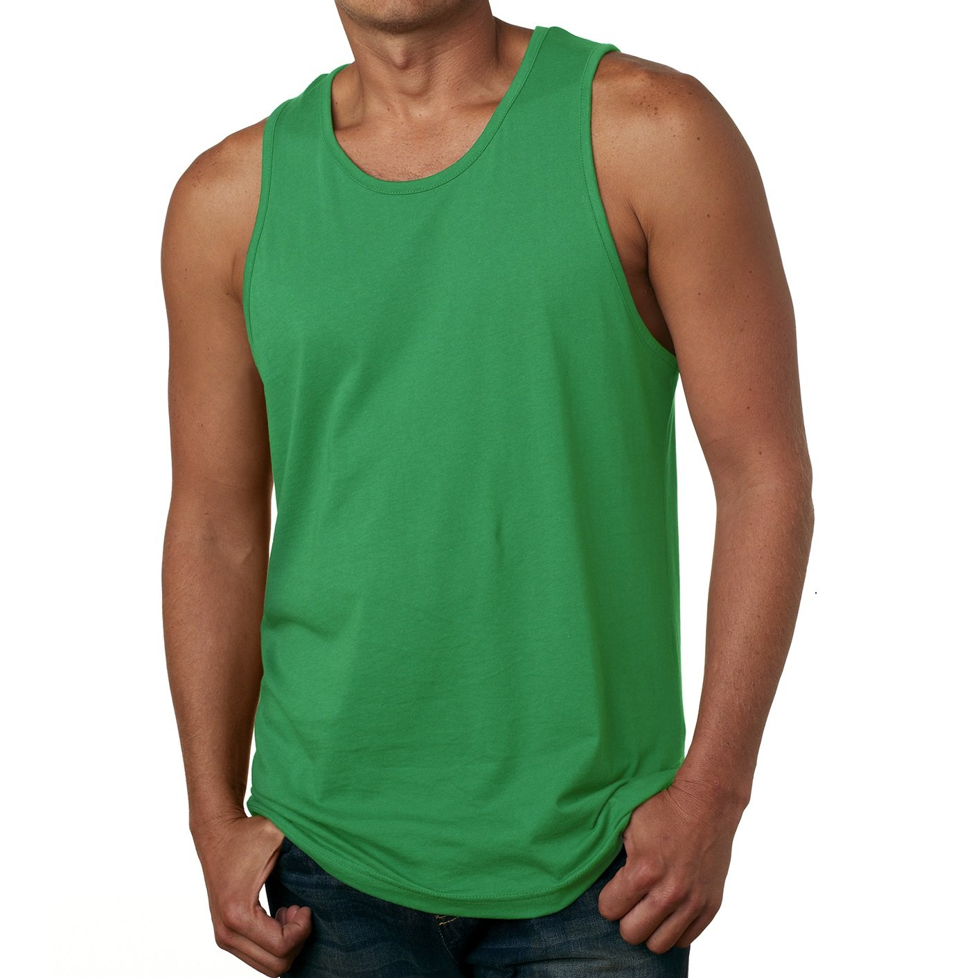 OEM Custom Men's Singlet 100% Cotton Mens Breathable Top Tank Square Tank Tops Singlets For Gym Workout From Bangladesh