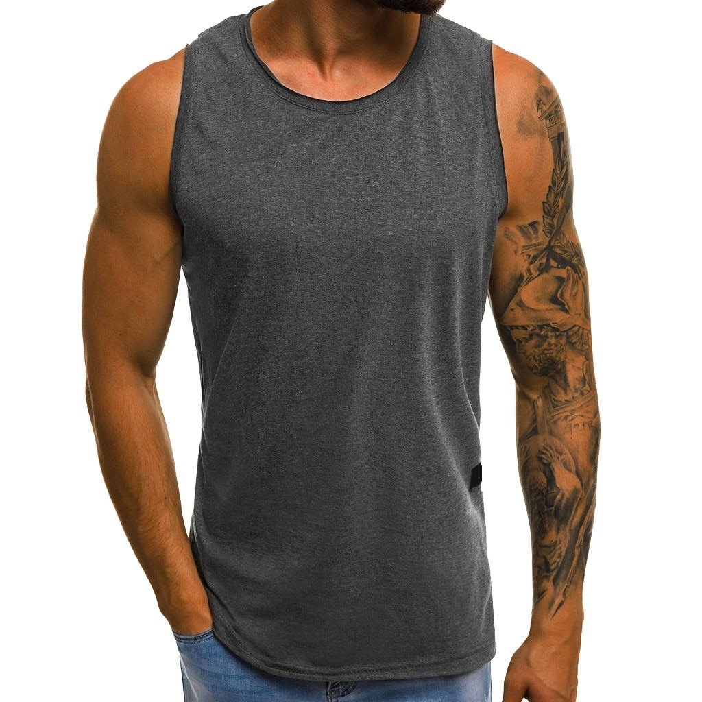 OEM Custom Men's Singlet 100% Cotton Mens Breathable Top Tank Square Tank Tops Singlets For Gym Workout From Bangladesh