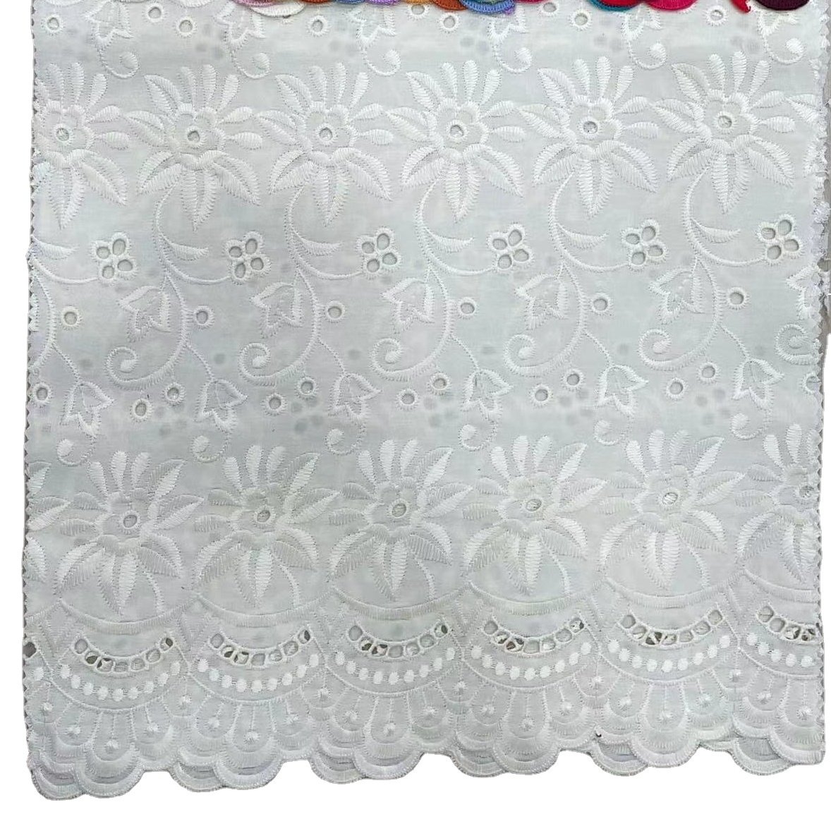 manufacturer polyester cotton embroidered lace fabric embroidery clothing lace fabric