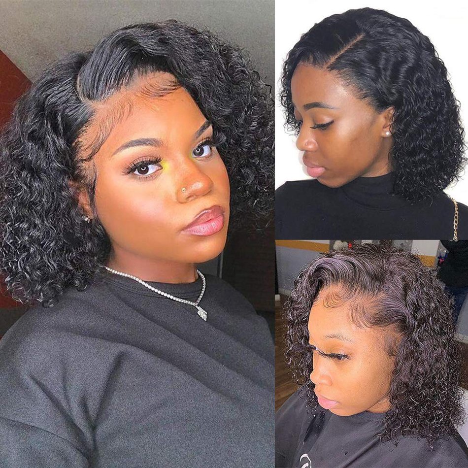 Wholesale Kinky Curly Raw Peruvian Hair HD Lace Frontal Wigs Vendor Short Bob Wigs Human Hair Hd Lace Front Wigs For Black Women