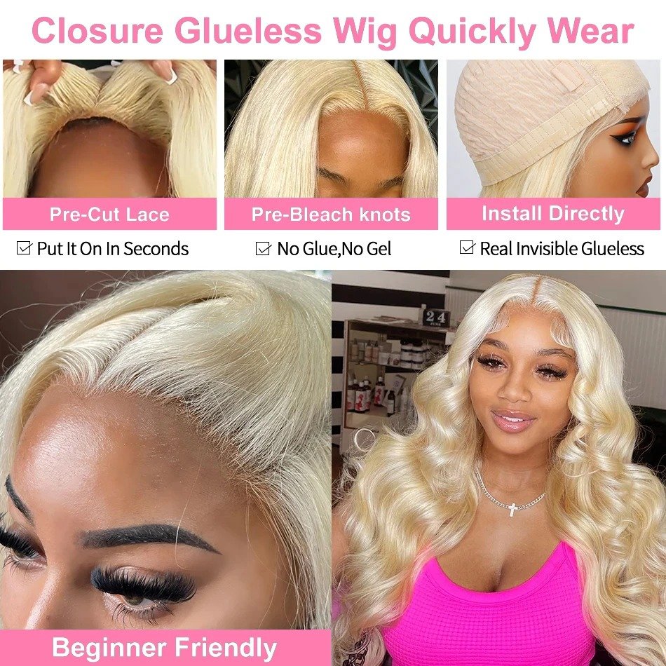 30inch Body Wave 613 transparent 13x4 hd lace full frontal wig straight body wave 613 blonde brazilian human hair full lace wigs