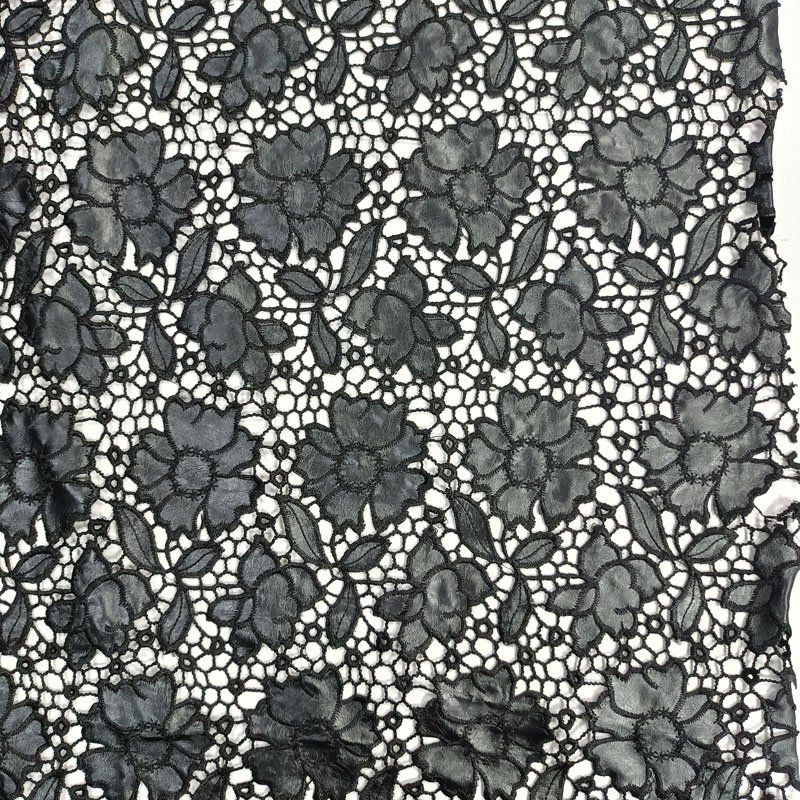 E-104 pu leather laser cut fashion flower design dress fabric for women wedding dress