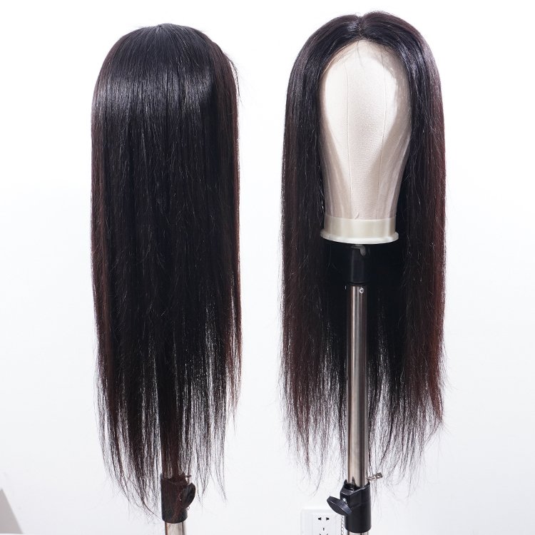 Raw Virgin Human Hair Hd Lace Frontal Wigs , Colored Straight Wigs Raw Human Hair Hd Lace Frontal , Virgin Hair Lace Closure Wig
