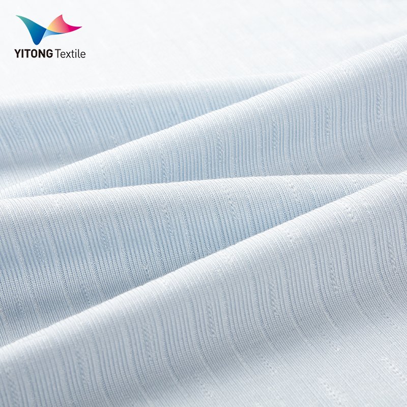 190 gsm Rib Jacquard Fabric Modal Knit Fabric 90% Modal 10% Spandex Fabric for T-shirt