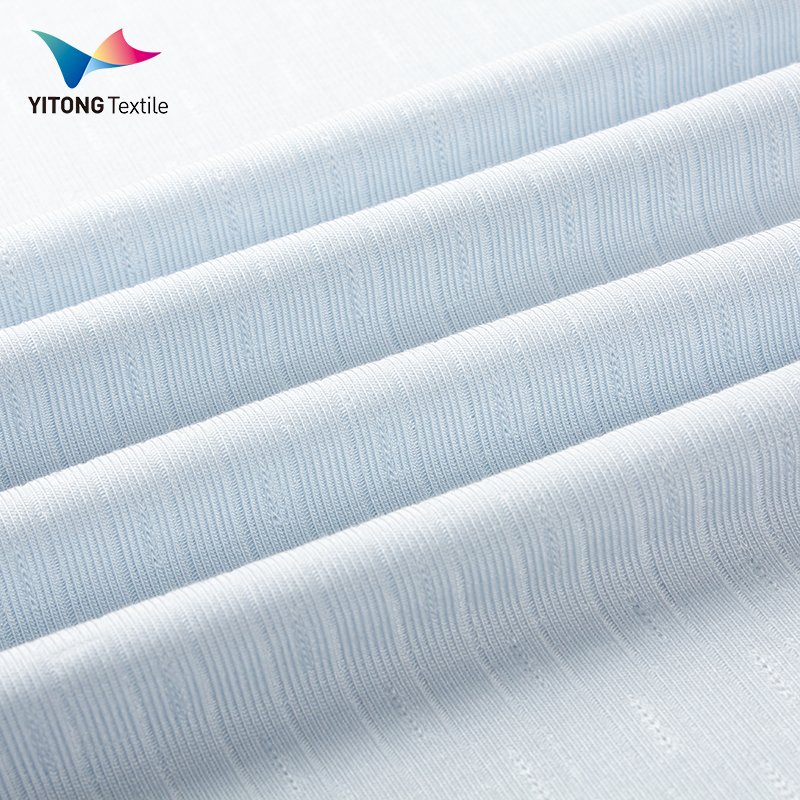 190 gsm Rib Jacquard Fabric Modal Knit Fabric 90% Modal 10% Spandex Fabric for T-shirt