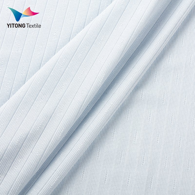 190 gsm Rib Jacquard Fabric Modal Knit Fabric 90% Modal 10% Spandex Fabric for T-shirt