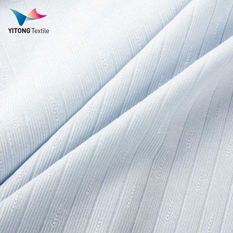 190 gsm Rib Jacquard Fabric Modal Knit Fabric 90% Modal 10% Spandex Fabric for T-shirt