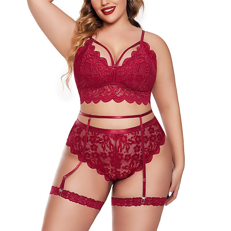 Hot bikini femme panties erotic underwear 4xl 5xl plus size lace women sexy 2 piece lingerie set