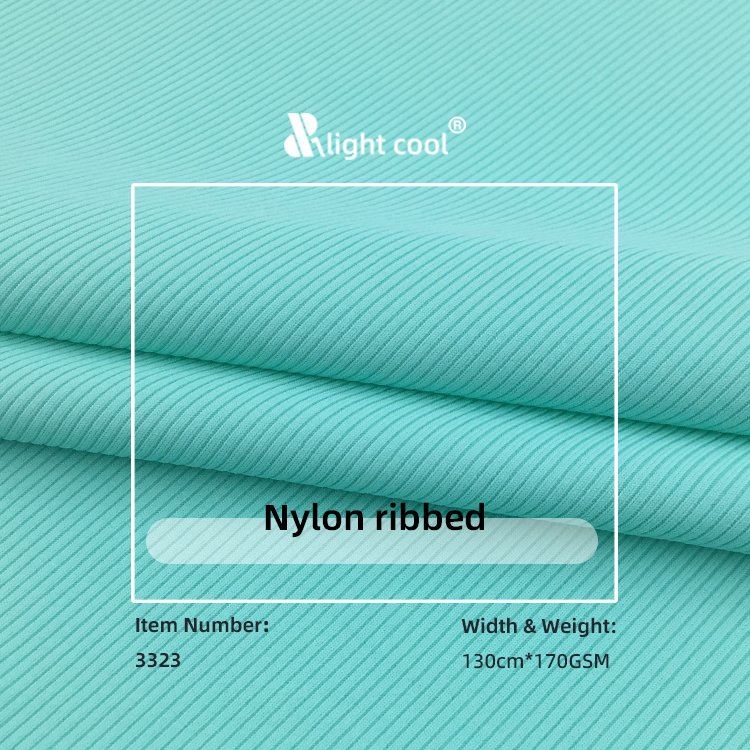 No3323 China suppliers 85 nylon 15 spandex tubular 2x2 rib knit fabric for swimwear