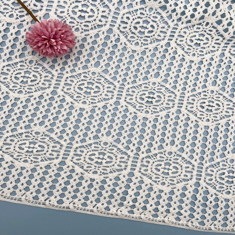 Stock low price factory direct sales hot imitation hook cotton water-soluble embroidery fabric soft for garment