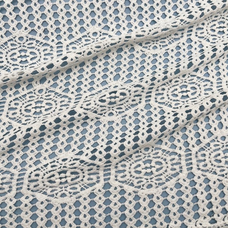 Stock low price factory direct sales hot imitation hook cotton water-soluble embroidery fabric soft for garment