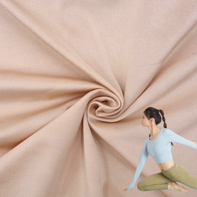 China Supplier's Interlock 86 Brushed Knitting 86% Polyester 14% Spandex Fabric Tan Men Ankara Swimwear Fabric