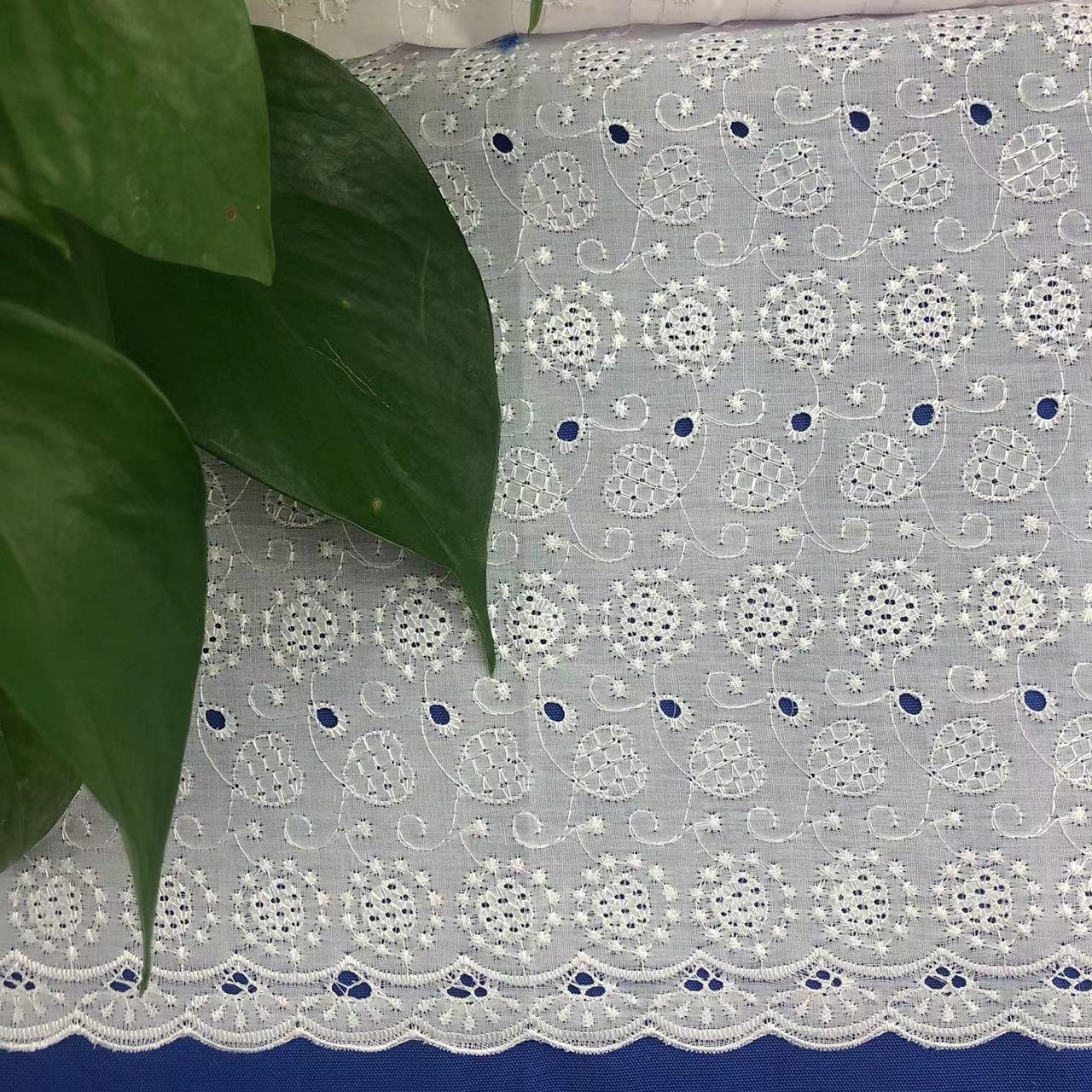 2024 new african wedding dress tulle floral lace embroidery fabric multi color flower clothing mesh embroidery fabric for dress